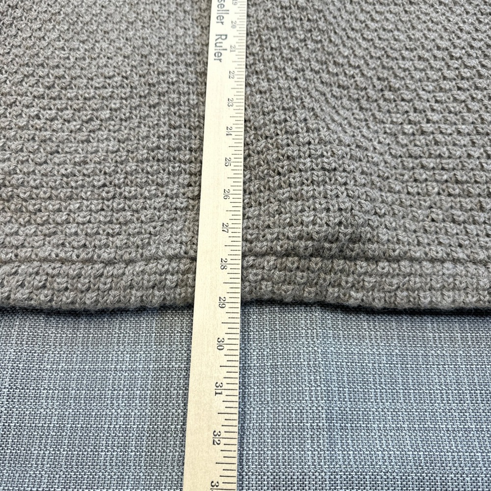 Peruvian Alpaca Cardigan Womens XL Neutral Chunky‎ Quiet Luxury Cottagecore Cozy - Picture 8 of 10
